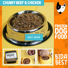 Load image into Gallery viewer, Healthy Chunky Beef & Chicken Dog Food - 1/2 Kilo.