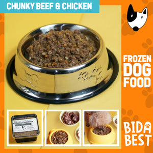 Healthy Chunky Beef & Chicken Dog Food - 1/2 Kilo
