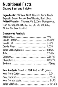 Healthy Chunky Beef & Chicken Dog Food - 1/2 Kilo